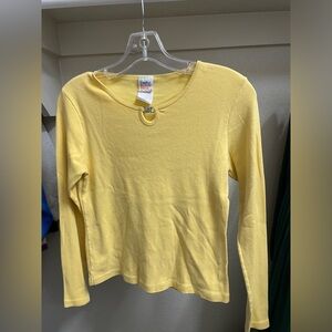 Yellow Long sleeve with butterfly charm